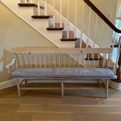 Antique Pine Single Board Bench (See Details)