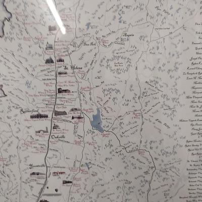 Napa Valley Framed Map