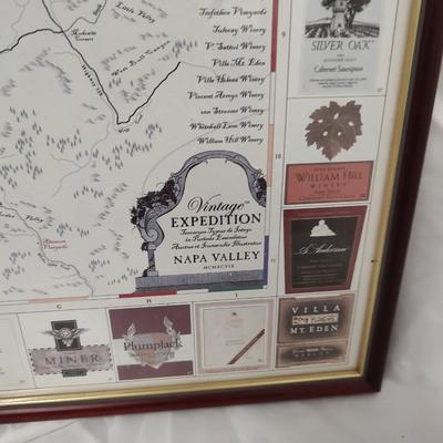 Napa Valley Framed Map