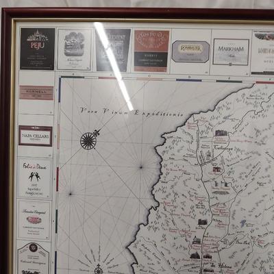 Napa Valley Framed Map