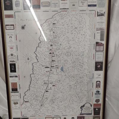 Napa Valley Framed Map