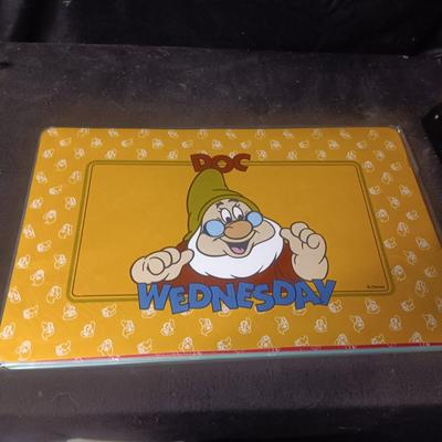 NEW "THE SEVEN DWARFS" 7 PADDED VINYL PLACEMATS