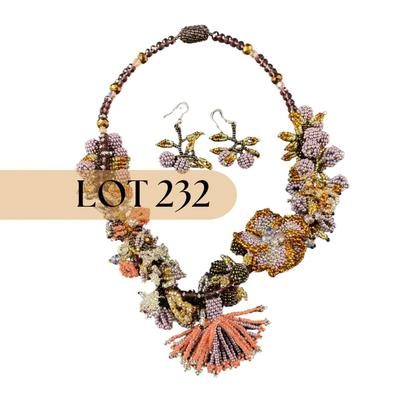 -232- ARTISAN | Multicolored Beaded Necklace & Earrings