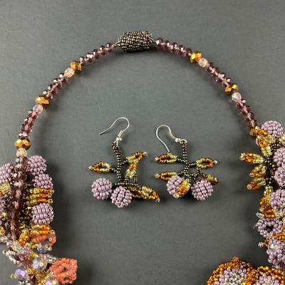 -232- ARTISAN | Multicolored Beaded Necklace & Earrings