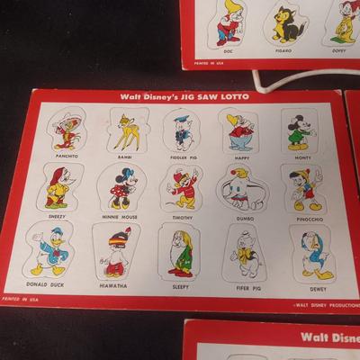 WALT DISNEY PROD. JIG SAW LOTTO BOARDS
