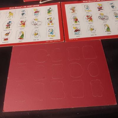 WALT DISNEY PROD. JIG SAW LOTTO BOARDS