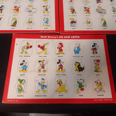 WALT DISNEY PROD. JIG SAW LOTTO BOARDS