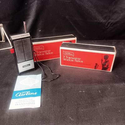 2 WARDS AIRLINE 7-TRANSISTOR TRANSCEIVERS