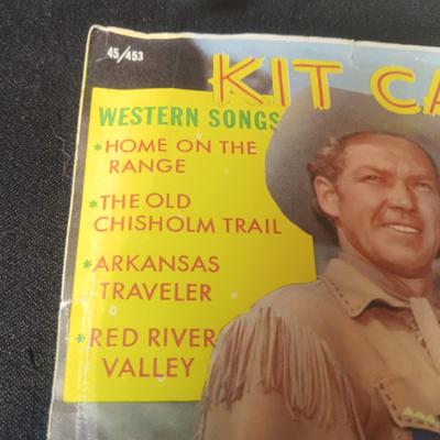 1957 KIT CARSON WESTERN SONGS AND SMOKEY THE BEAR 45 RECORDS