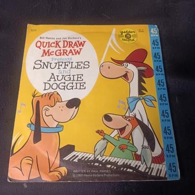 2 VINTAGE 45 RECORDS "SHAGGY DOG" AND "QUICK DRAW MCGRAW"