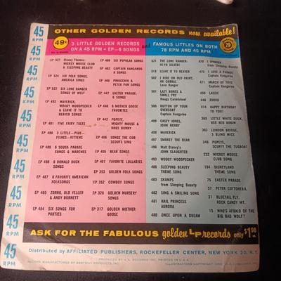 2 VINTAGE 45 RECORDS "SHAGGY DOG" AND "QUICK DRAW MCGRAW"