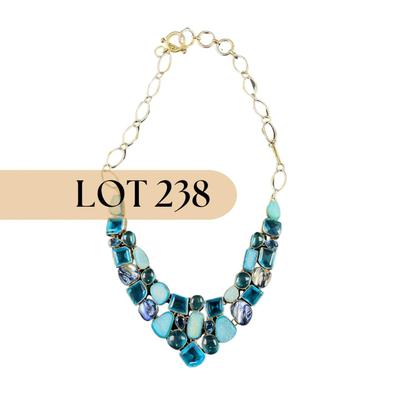 -238- SILVER | Miscellaneous Blue Stone & 925 Sterling | Marked
