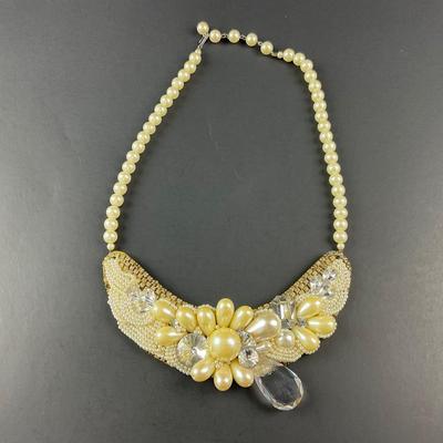 -240- ARTISAN | Beaded & Faux Pearl Necklace
