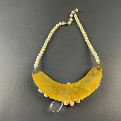 -240- ARTISAN | Beaded & Faux Pearl Necklace