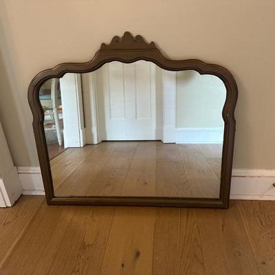 Vintage Large and Heavy Wood Mirror