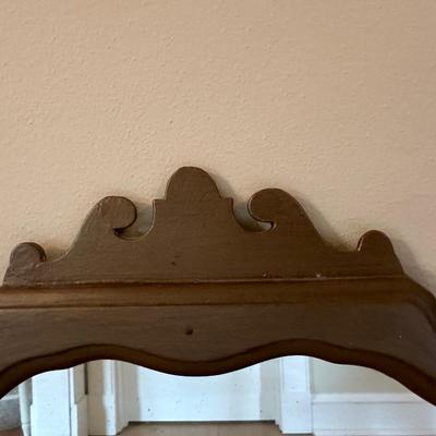 Vintage Large and Heavy Wood Mirror