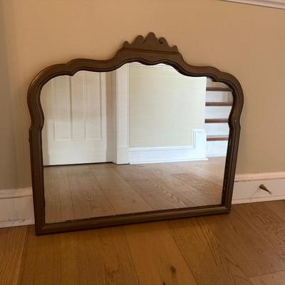 Vintage Large and Heavy Wood Mirror