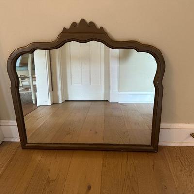 Vintage Large and Heavy Wood Mirror