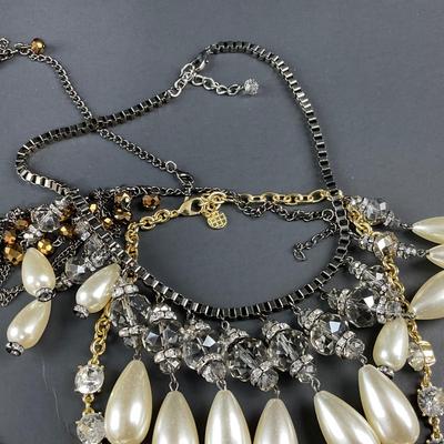 -245- COSTUME JEWELRY | Miscellaneous Beaded & Rhinestone Necklaces