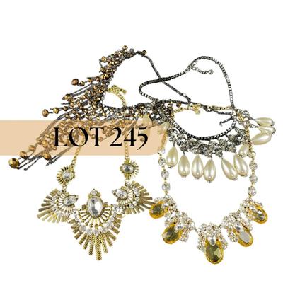 -245- COSTUME JEWELRY | Miscellaneous Beaded & Rhinestone Necklaces