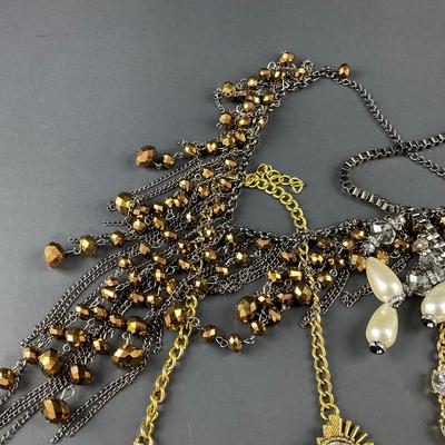 -245- COSTUME JEWELRY | Miscellaneous Beaded & Rhinestone Necklaces