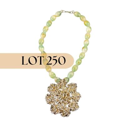 -250- COSTUME JEWELRY | Blue Stone Statement Necklace