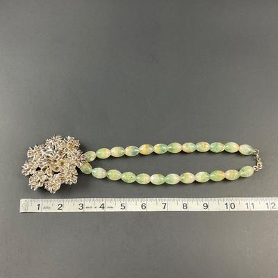 -250- COSTUME JEWELRY | Blue Stone Statement Necklace