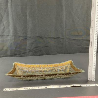 -254- GEORGE BRIARD | Rectangle Tray Serving Dish Platter Mid-Century | Signed