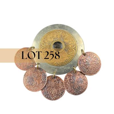 -258- MARJORIE BAER | Mixed Metals Round Brooch | Marked
