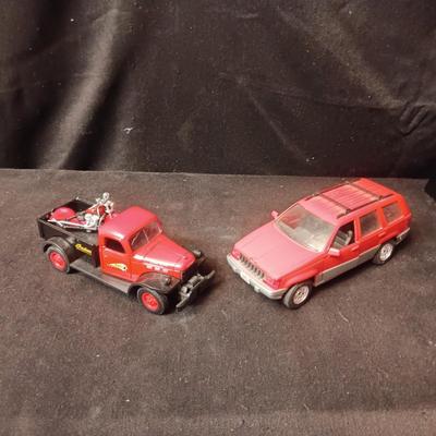 '46 DODGE POWER WAGON W/INDIAN MOTORCYCLE & JEEP GRAND CHEROKEE