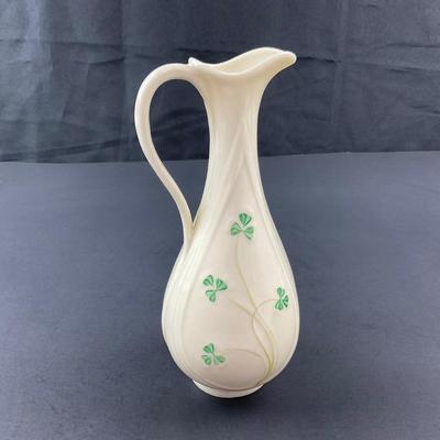 -261- BELLEEK | Irish Porcelain Typher Jug Shamrock Pattern | 6th Mark
