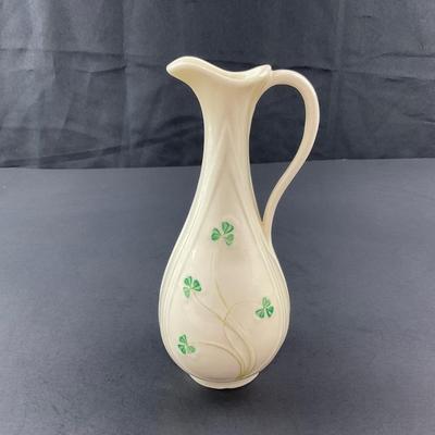 -261- BELLEEK | Irish Porcelain Typher Jug Shamrock Pattern | 6th Mark