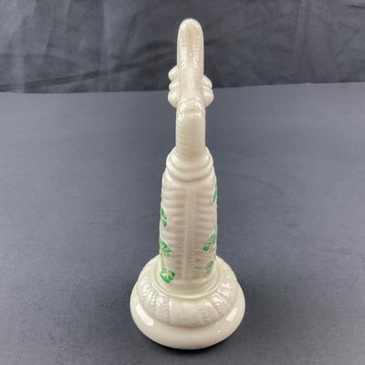 -262- BELLEEK | Donegal Irish Harp Shamrock Figure | 7th Mark