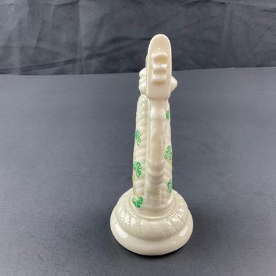 -262- BELLEEK | Donegal Irish Harp Shamrock Figure | 7th Mark