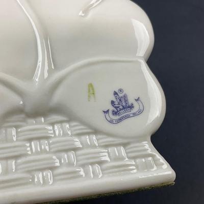-263- BELLEEK | Irish Blarney Shamrock Clock | 8th Mark
