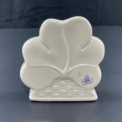 -263- BELLEEK | Irish Blarney Shamrock Clock | 8th Mark