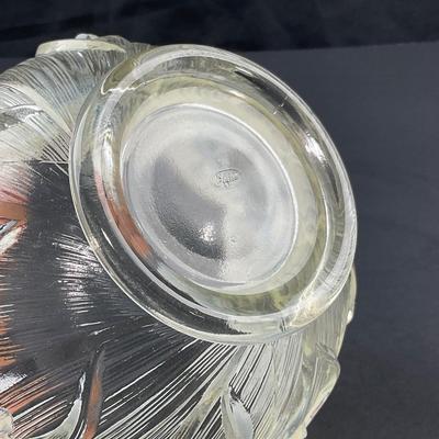 -264- FENTON | Opalescent White Lily Of The Valley Bowl | Marked
