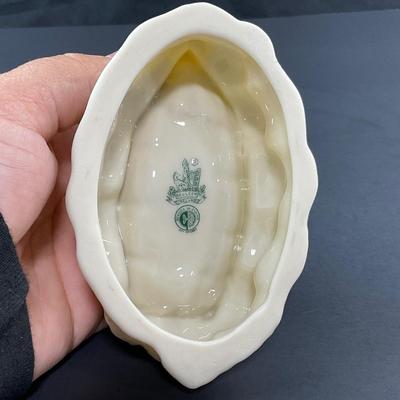 -265- BELLEEK | Irish Porcelain Boat Trinket Dish | 6th Mark
