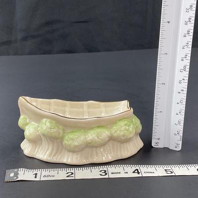-265- BELLEEK | Irish Porcelain Boat Trinket Dish | 6th Mark