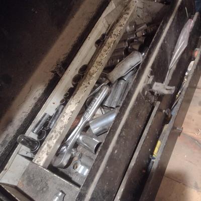 Metal Toolbox with Contents