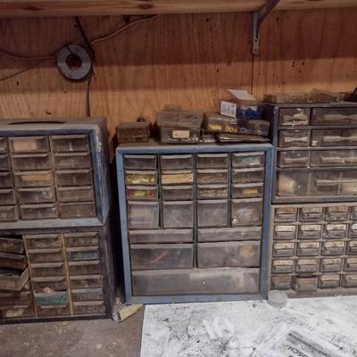Set of Pigeonhole Storage Boxes with Contents