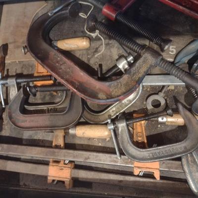 Set of Wood and C-Clamps
