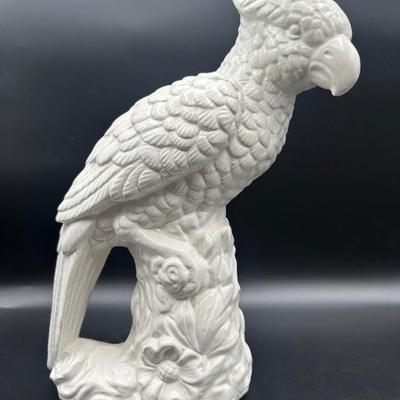 Vintage White Ceramic Cockatoo