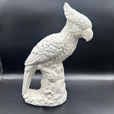Vintage White Ceramic Cockatoo