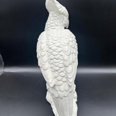 Vintage White Ceramic Cockatoo