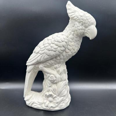 Vintage White Ceramic Cockatoo