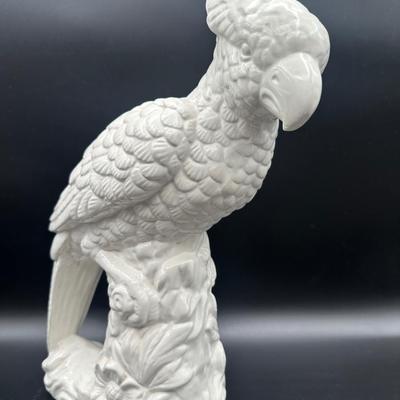 Vintage White Ceramic Cockatoo