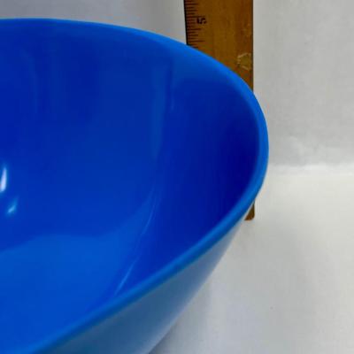 Vintage Blue Wave Divided Melamine Dish, Chip and Dip Server, Snack Dish