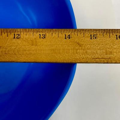Vintage Blue Wave Divided Melamine Dish, Chip and Dip Server, Snack Dish