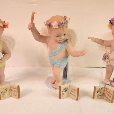 Lot #151 Lot of 3 Cherubs from the Hamilton Collection - bisque figurines